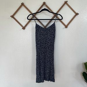 Floral Mini Sundress With Cross-Over Back SIZE XS